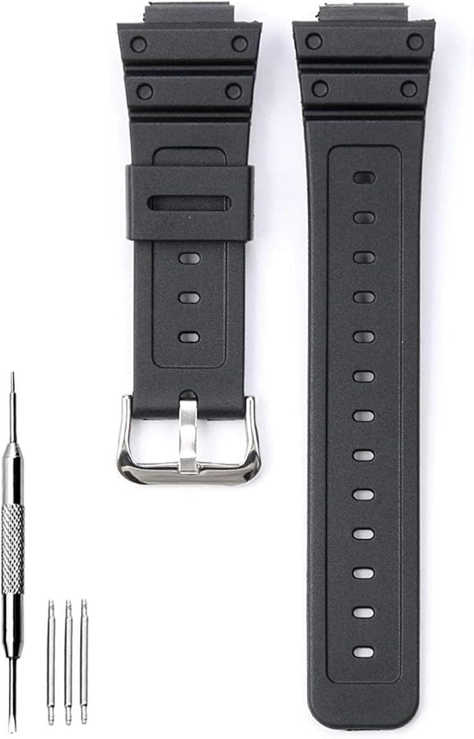 [smine] G-Shock G-shock Belt Replacement Band with Dedicated Tools and Spring Bars DW-5600 DW-6900 G-5600 DW-5000-1JF DW-5700-1JF G-5600RB-1JF G-5700RB-1JF G-5700-1JF G-5700-1JF 10512401 Compatible