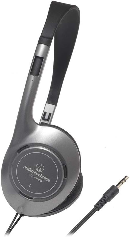 Audio-Technica ATH-P100M Wired 5.9 ft (1.5 m) Open-Type On-Ear Headphones, Gray