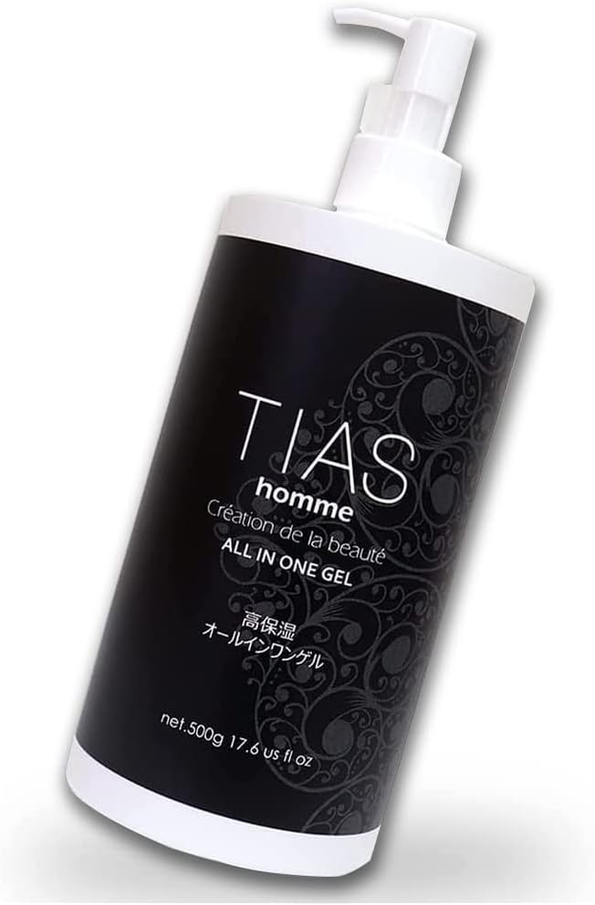 TIAS Homme All-in-One Gel, Men's, Large Capacity, 17.6 oz (500 g), Gel, Skin Care, Lotion, Moisturizing, Botanical Extract Formulated