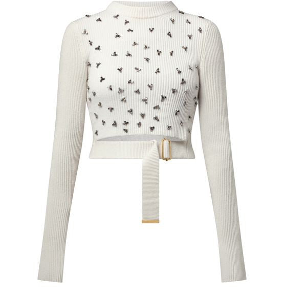 LOUIS VUITTON Cut Out Ribbed Ls Top - Image 1