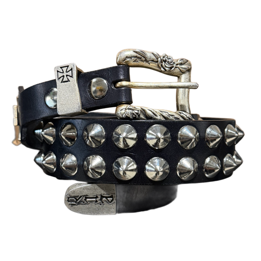 ENFANTS RICHES DÉPRIMÉS 'DOUBLE STUDDED' LEATHER BELT