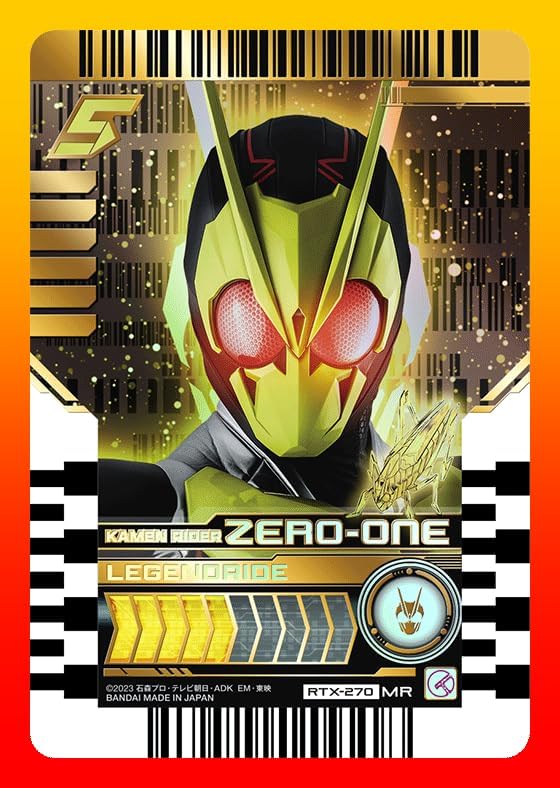 Bandai Ride Chemey Trading Card Kamen Rider Zero One Marvelous Rare RTX-270 PHASE: EX02 Gotcha Driver Legend Driver Rider Card