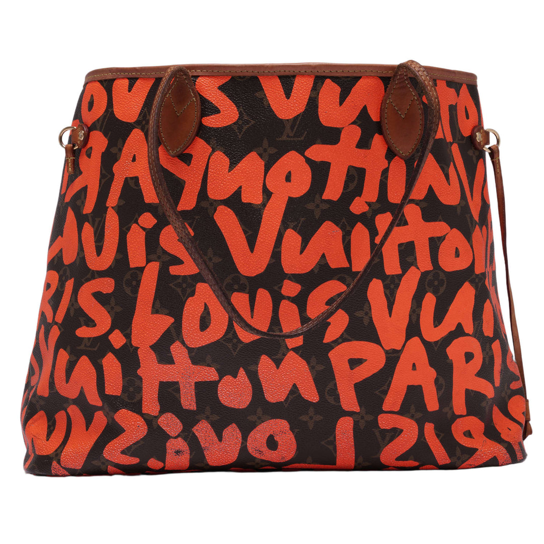 LOUIS VUITTON 'MONOGRAM ORANGE GRAFFITI' NEVERFULL GM BAG