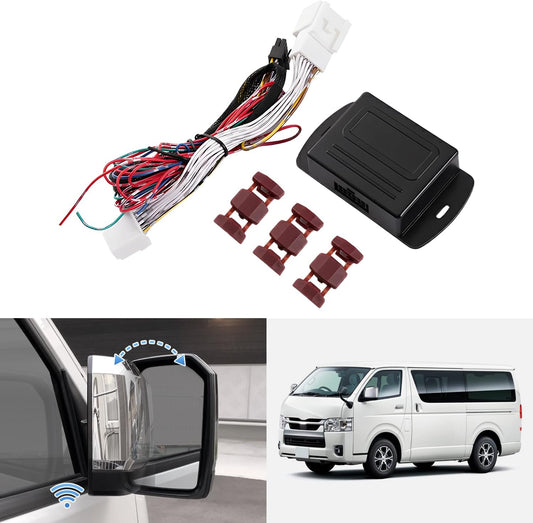 Toyota Hiace Regius Ace 200 Series Side Mirror, Storage Kit, 4 Type, 5, 6, 7, 8 Type, Automatic, Regius Ace H25.12~, Keyless, Interlocking Motorized, Convenient, Store, Auto, Custom Parts,