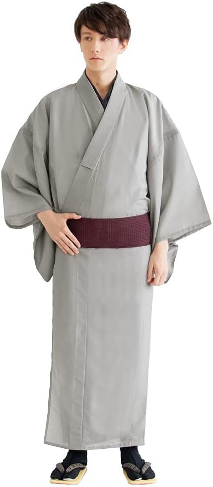 Kyoetsu Kimono, Men's, Summer, Men's, Kimono, Washable, Single Clothing, Black, Green, Komagi