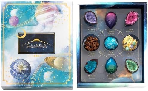 Fouche Olympus Star Crystal Space Mineral Specimen 9 Pcs Chocolate, Valentine's Day, White Day
