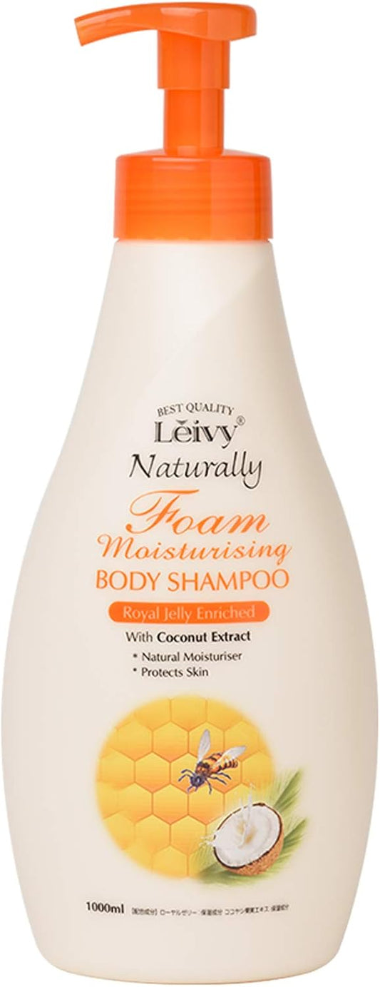 Leivy Foam Body Shampoo, Royal Jelly, 33.8 fl oz (1,000 ml)