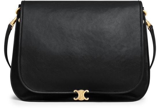 CELINE Soft Triomphe besace in supple shiny lambskin - Image 1