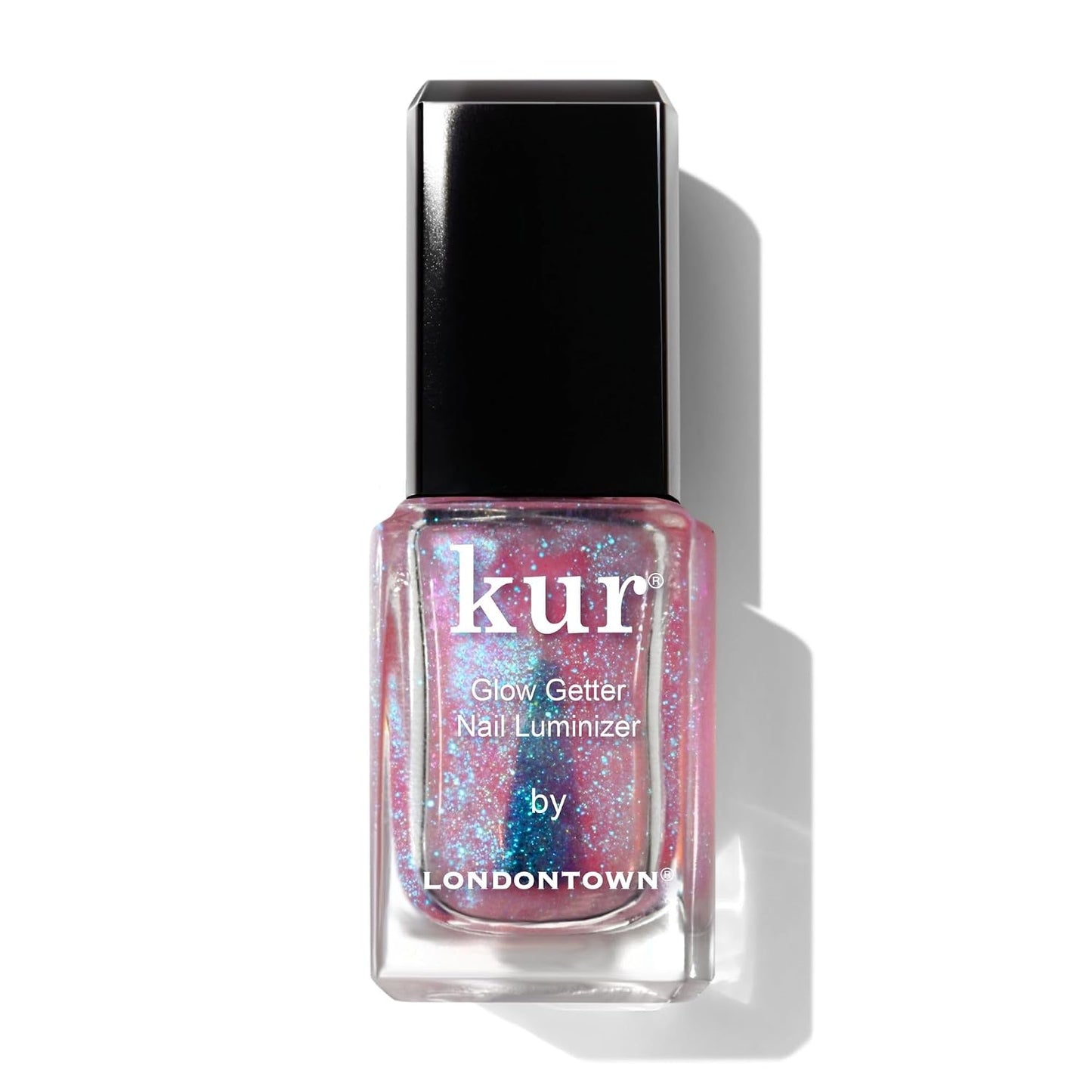 LONDONTOWN Kur Glow Getter Nail Luminizer One-Step Mani, 0.4 Fl Oz | One-Step Nail Treatment, Hexanal & Shimmer, Stronger, Healthier, Glossier Nails, No Base or Top Coat Needed