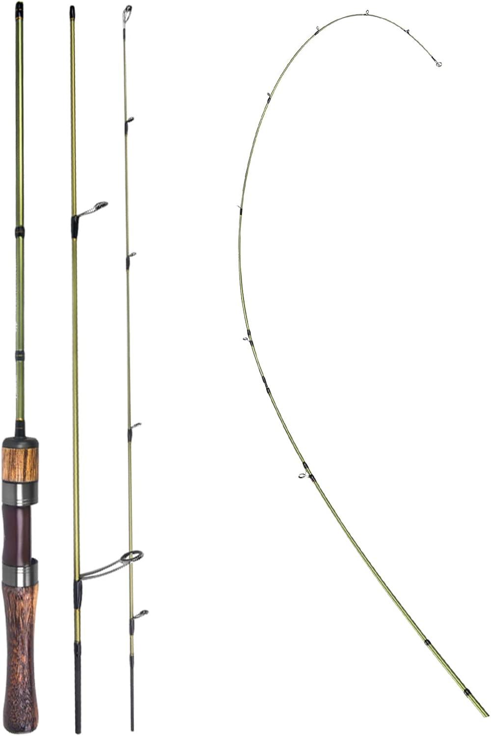Kingdom Ultralight Fishing Rod 61g UL 2/3 Strand High Elasticity Puck Rod Spinning Rod Casting Rod Bait Rod Trout River Embankment Lake Stream Field Fishing Site