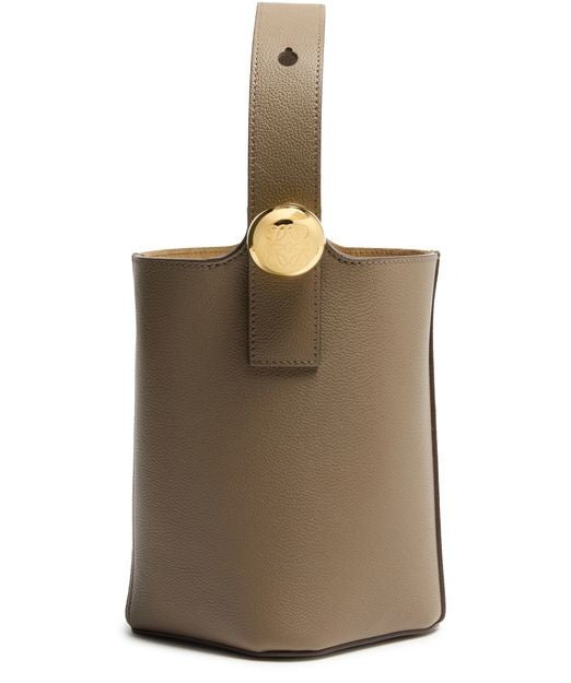 LOEWE Mini Pebble bucket in soft grained calfskin - Image 1