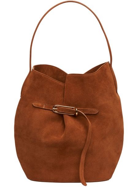 LIFFNER Large belted bucket bag in suede - Image 1