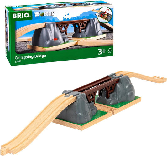 Brio 33391 Drop Bridge, Ages 3 and Up (Toy, Plaything, Wooden Toy, Wooden Rail, Scenery Part, Gift (Birthday/Christmas))