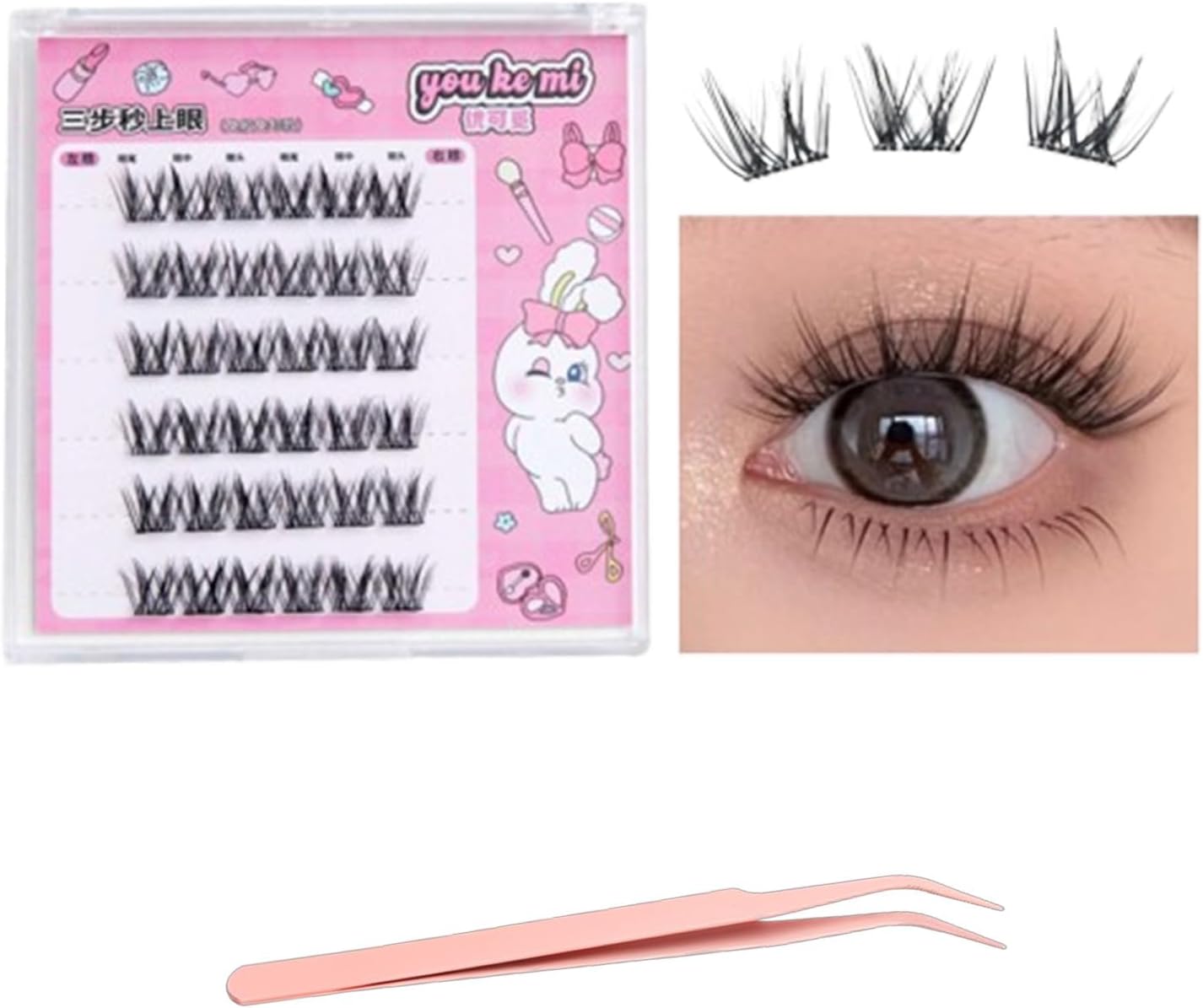 Dorolab Glue Free Eyelashes, Dorolab Eyelashes, Dorolab False Eyelashes, Dorolab, Dorolab Iashes Self Adhesive, Magnetic Lashes with Clamp,Dorolab Self Adhesive Eyelashes No Glue Needed