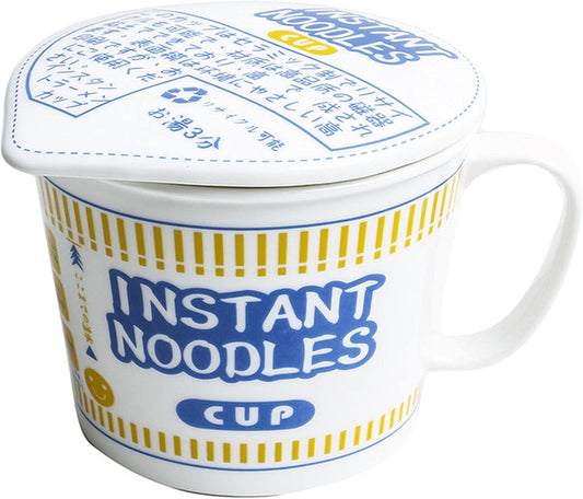 Tableware Udon Soba Ceramic Bowl Instant Noodle Bowl Mixing Ramen Bowl and Cover for Restaurant Ramen Commercial Use (Color: Blue, Size: One Size)