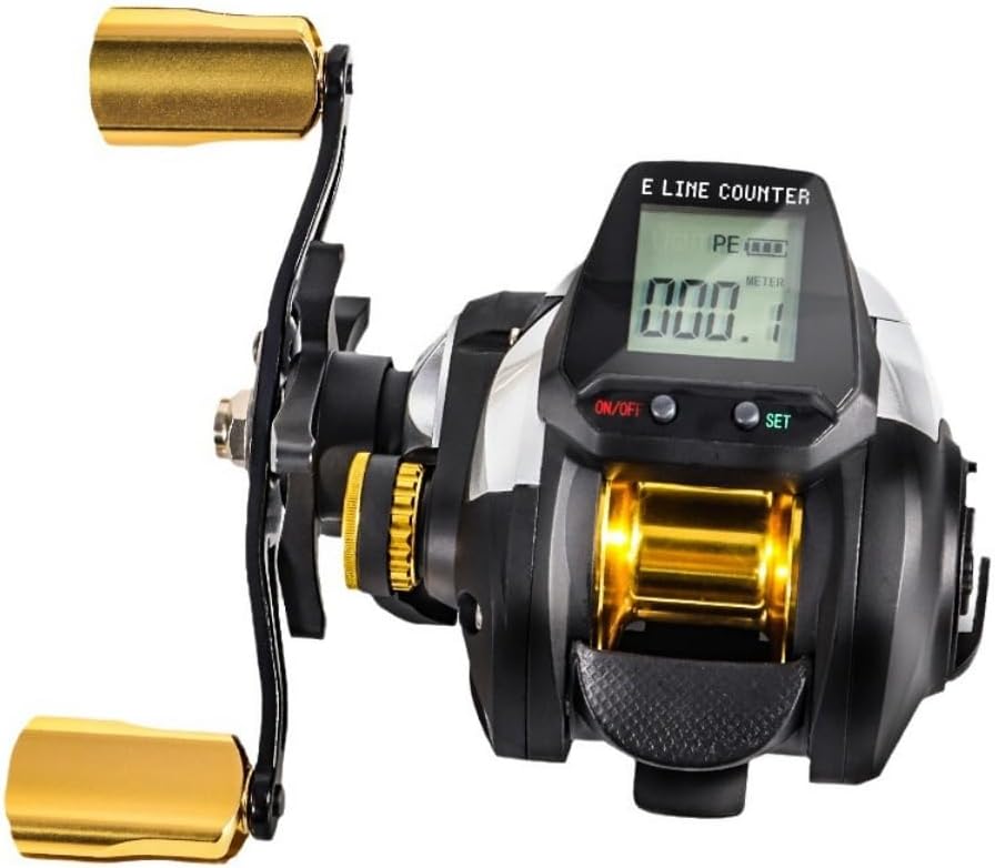 XPPX ベイトフィッシングリール 6.3:1 、USB充電 正確な魚群カウント ショットアラームシステム 、ギア比 デジタルフィッシングリール デジタルディスプレイ ルアーリール 防水設計 、野生釣りや海釣りの趣味に最適