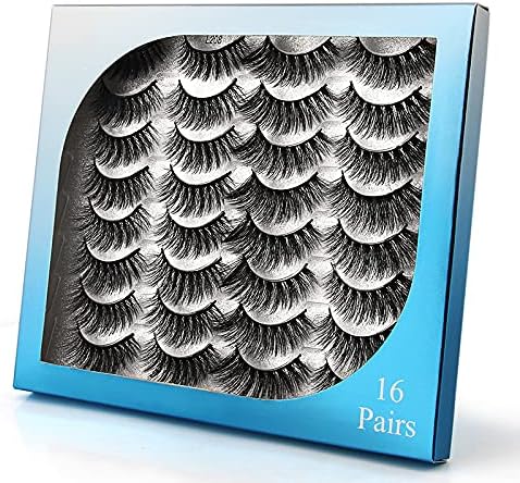 16 Pairs L2 Series False Eyelashes, Ultra Dense, Recitals, Stage, Everyday Makeup! Natural Long Eyelash Extensions, Fake Eyelashes! (L208)
