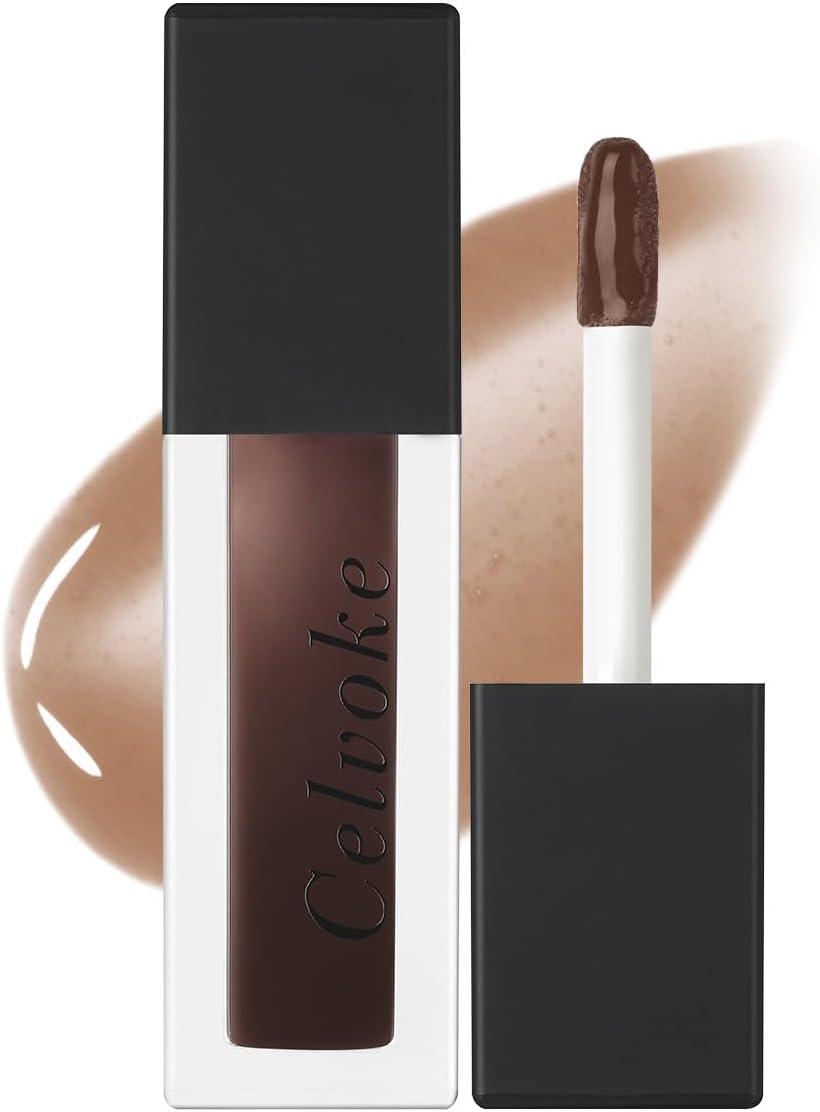 Celvoke Moist Lip Drop 01 Sepia Clear Type Lip Gloss, Naturally Derived, Moisturizing, Plump Effect, Pink Mauve