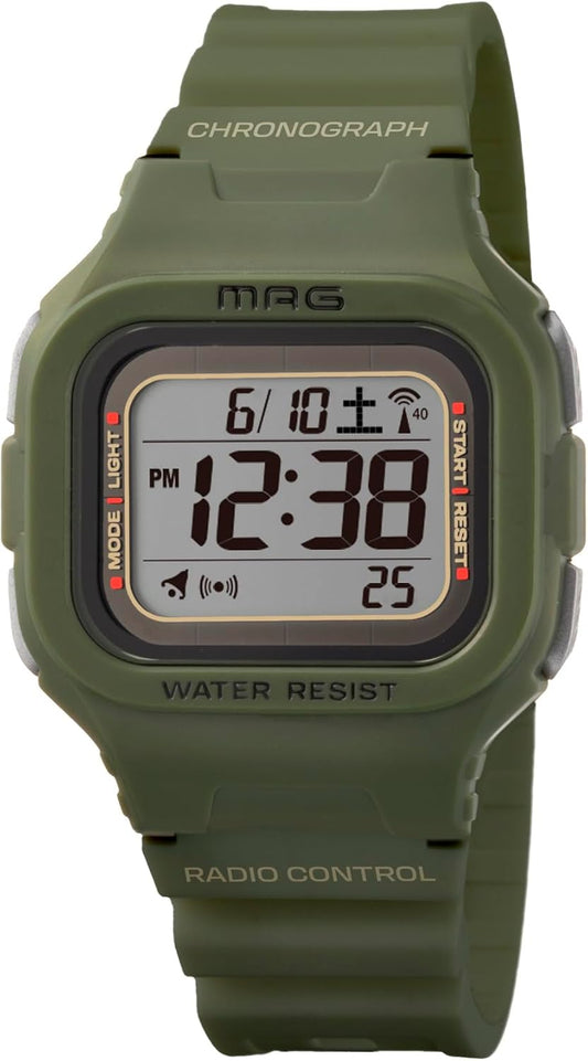 MAG MW-550A GR Digital Radio Solar Dual Power Waterproof Urethane Strap Small for Children MW-550A GR Green