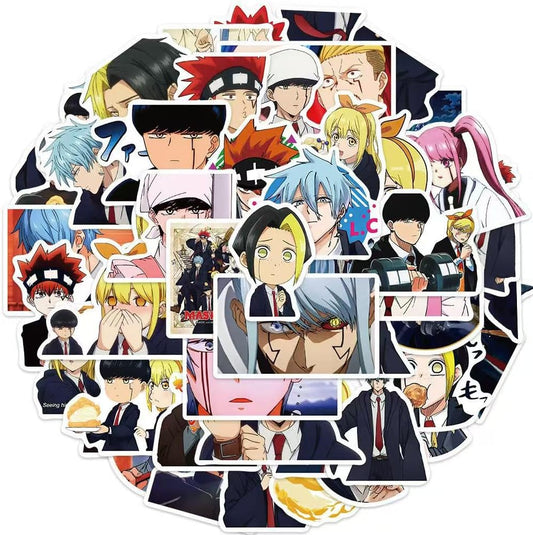 For Mushle Stickers, Set of 50, Cute Anime for Mushle Stickers, Suitcase Stickers, Stationery Stickers, Waterproof Decals, Cute, Stylish, Manga, DIY Stickers, Popular, Anime, Moe Goods, Gift