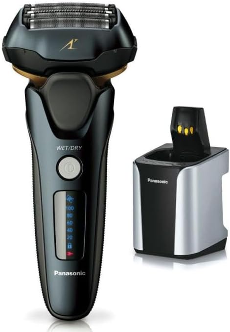 Panasonic ES-LVK8-K Lamdash Men's Shaver 5-Blade with Cleaning Station