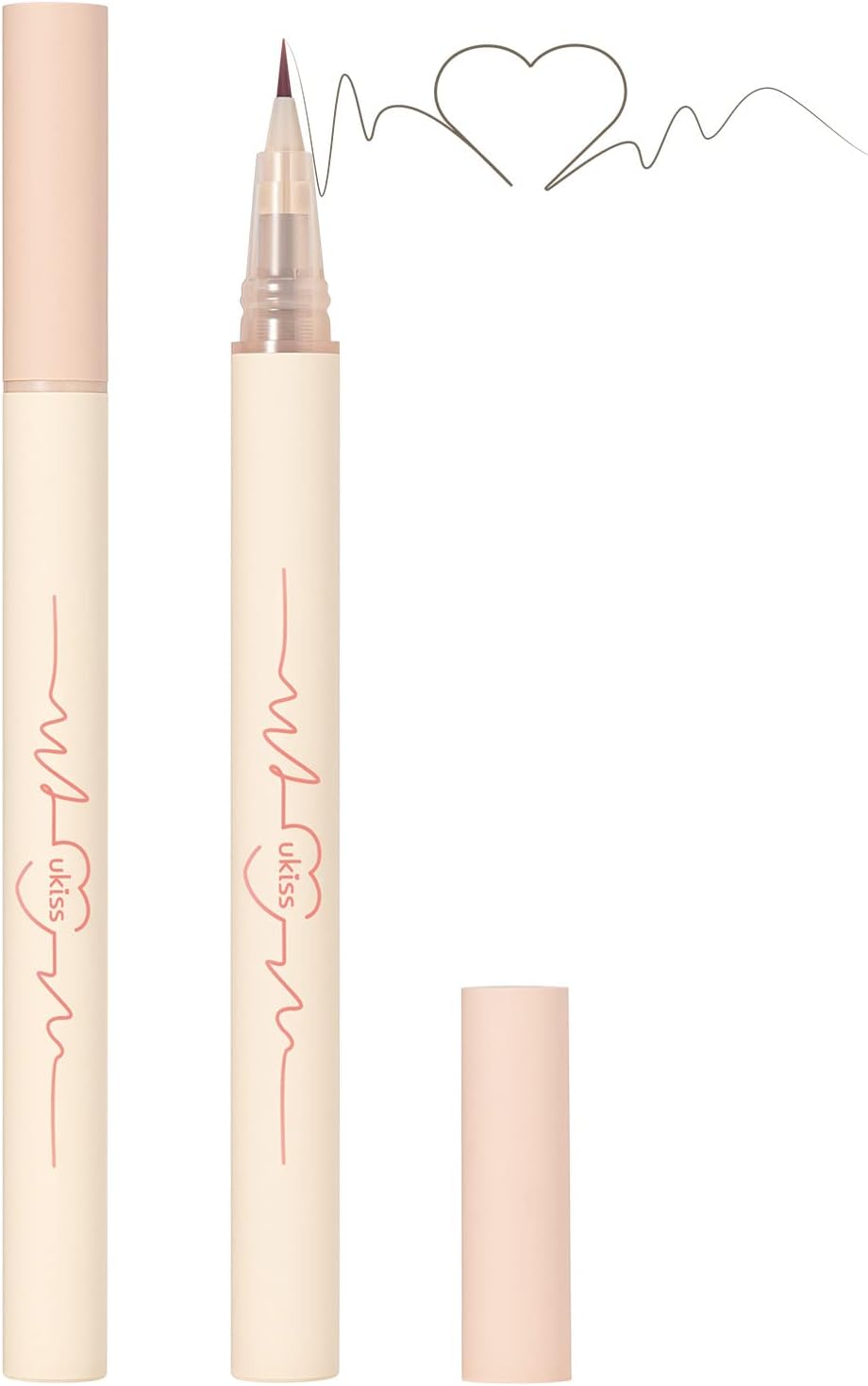 ukiss Ultra Thin Eyeliner for Shadows, Teardrop Bag, Lid Liner, Liquid 0.02 fl oz (0.55 ml) (Shadow Color Liner, 03 Greige)