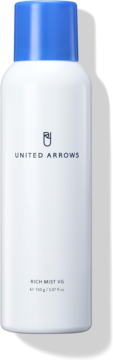 UNITED ARROWS BEAUTY Instant Moisturizing Natural Aroma Moisturizing Spray, Lotion Mist Ceramide, Hyaluronic Formulation, Makeup Finish, Whole Body Care After Bath, Rich Mist VG, 5.3 oz (150 g