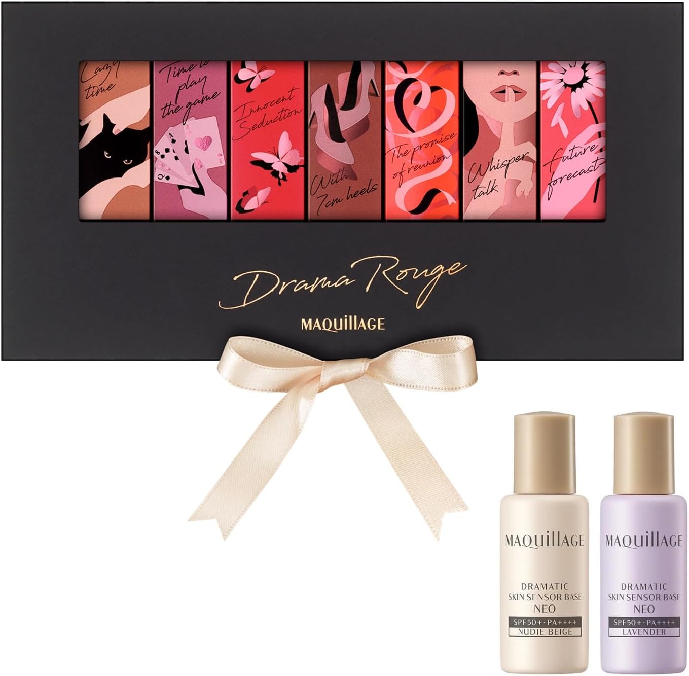 Maquillage BlackFriday Gift Set, Dramatic Essence Rouge Set of 7 + Trial Sample Included