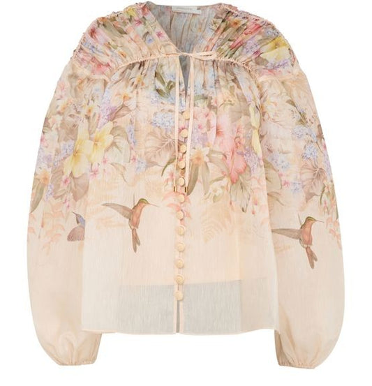 ZIMMERMANN Illuminate drawn long sleeves blouse - Image 1