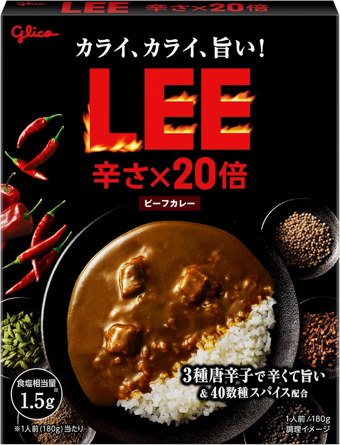Ezaki Glico Beef Curry LEE x 20 Times Spiciness, 6.3 oz (180 g)