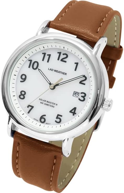 LAD WEATHER Solar Watch, Men's and Women's, Made in Japan, Movement, No Battery Required, Waterproof, Popular, Affordable, sports