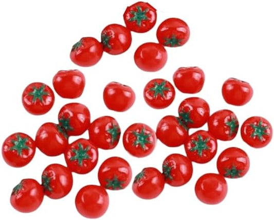 Mini Tomatoes, Set of 30, Food Samples, Resin Cute, Food Models, Store Exhibitions, DIY, Miniatures, Small Accessories, Display Etc. (30)
