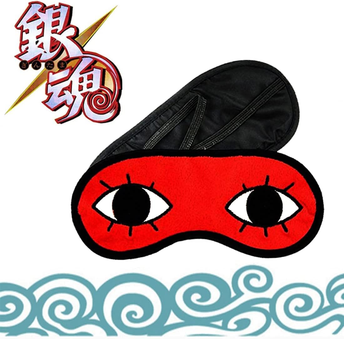 Yiteng Sleep Mask Gintama Sogo Okita Wind Eye Mask Costume Accessory Unisex One Size