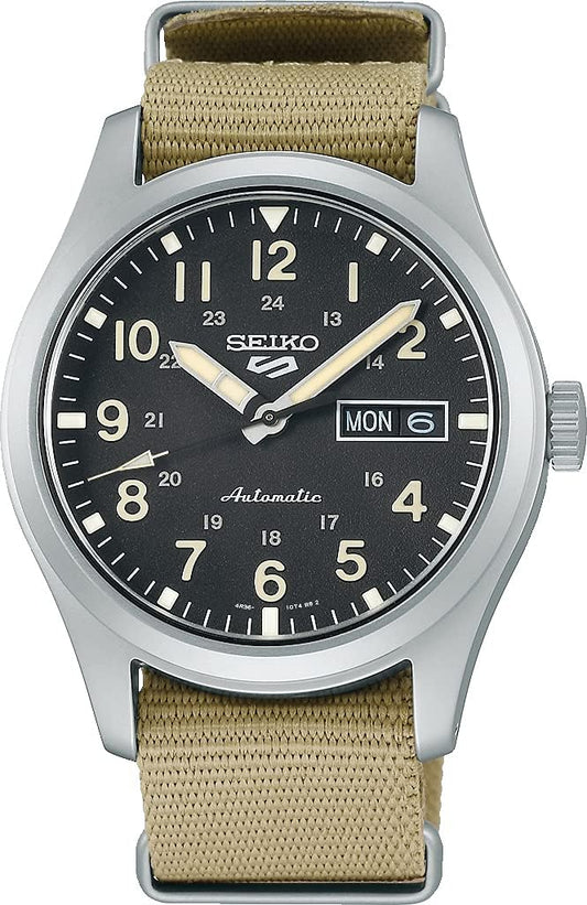 Seiko 5 Sports SRPG35K1 Automatic Mechanical Limited Distribution Model Wristwatch, Men's, Beige