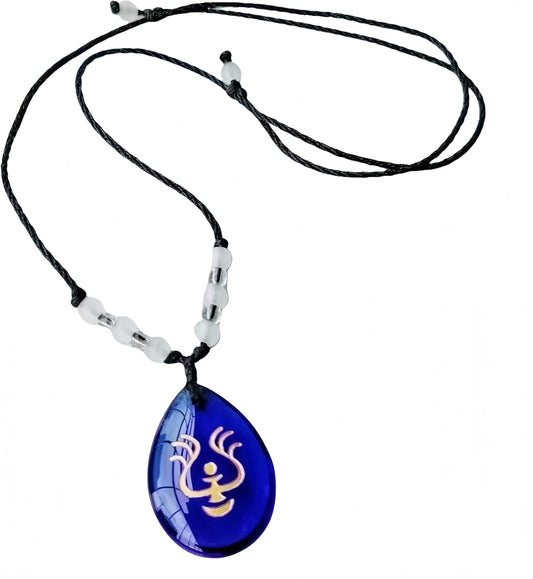[Wantongshangmao] 天空の城ラピュタネックレスペンダントアクセサリー西塔パズルネックレスペンダントロングチェーンブルーガラスアニメグッズコスプレ小物シンプルフラワー [並行輸入品]