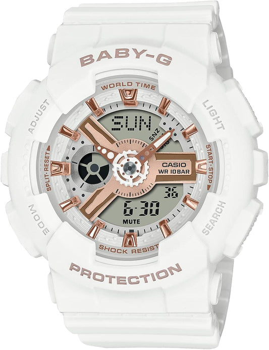 Casio BA-110 Series Baby Watch, white/pink gold, 1 piece, Design