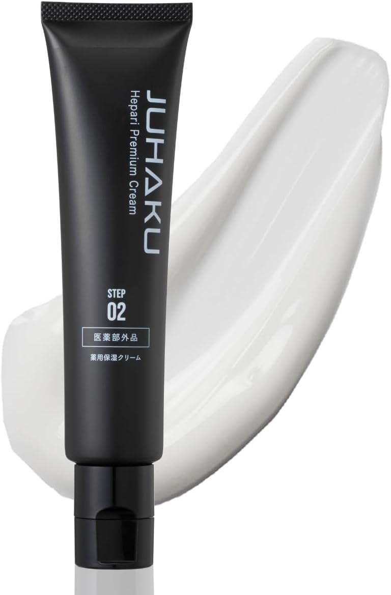 Juhaku Hepari Premium Cream [Quasi-Drug] (Heparin Similar Substances Formulated Medicated No Prescription Required) Facial Redness, Tingling, After Shaving, Moisturizing, Rough Skin, Dry Skin, For