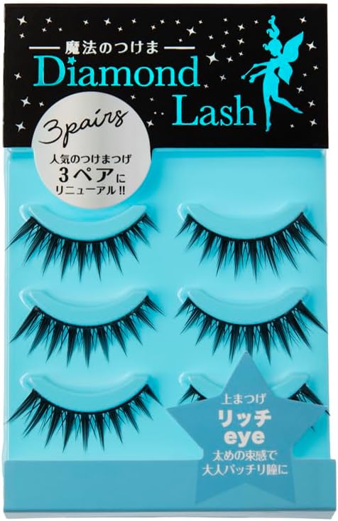3 Pairs: DiamondLash Volume Series; Rich eye: A thick tuft for adult pupils. *This product is 3 pairs per box