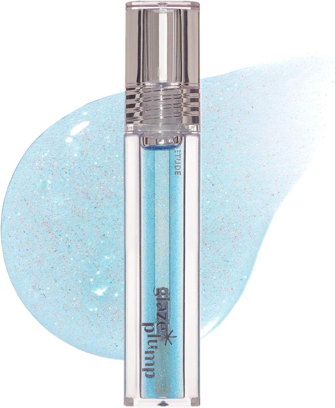 ETUDE Glaze, Plumper Gloss, Sparkling Blue/Lipstick, Glossy Finish, Highly Moisturizing, Glitter, Moisturizing, 1 Piece