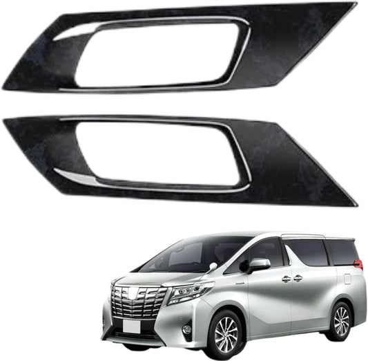Alphard Vellfire 30 Series Accessories Interior Handle Panel Cover Interior Parts Exclusive Goods (Wood Grain Black)
