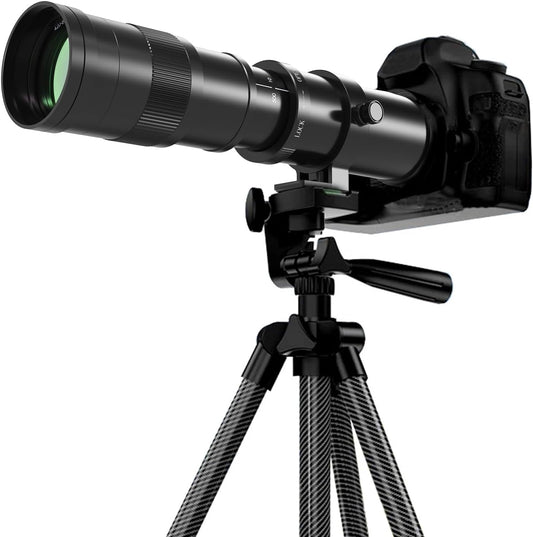 BENOISON Telephoto Lens - EF Lens for Canon DSLR 420-800mm Manual Focus MF Zoom Lens for Canon EOS Rebel SL3 SL2 SL1 T8i T7i T7 T6 4000D 1500D 90D 80D 77D 70D 60D 5D 1D DSLR Camera