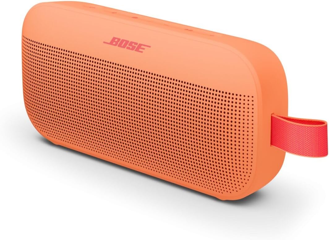 Bose SoundLink Flex Portable Speaker LE (2nd Gen) Wireless Bluetooth Mini Portable Speaker with Hi-Fi Audio, Up to 12 Hours Playtime, Waterproof and Dustproof, Sunset Peach