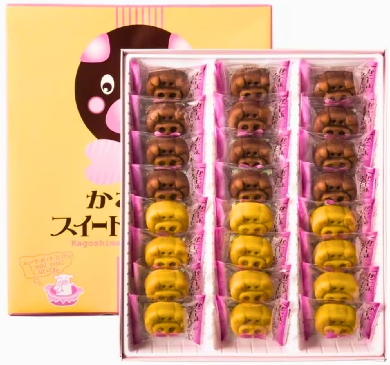 Kagoshima Souvenir Yamafuku Seika Sweet Potato, Pack of 24