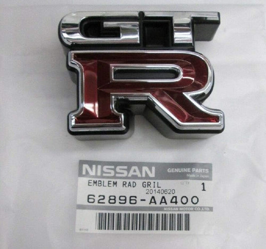 NISSAN Genuine Parts Front Emblem Skyline Part Number 62896-AA400