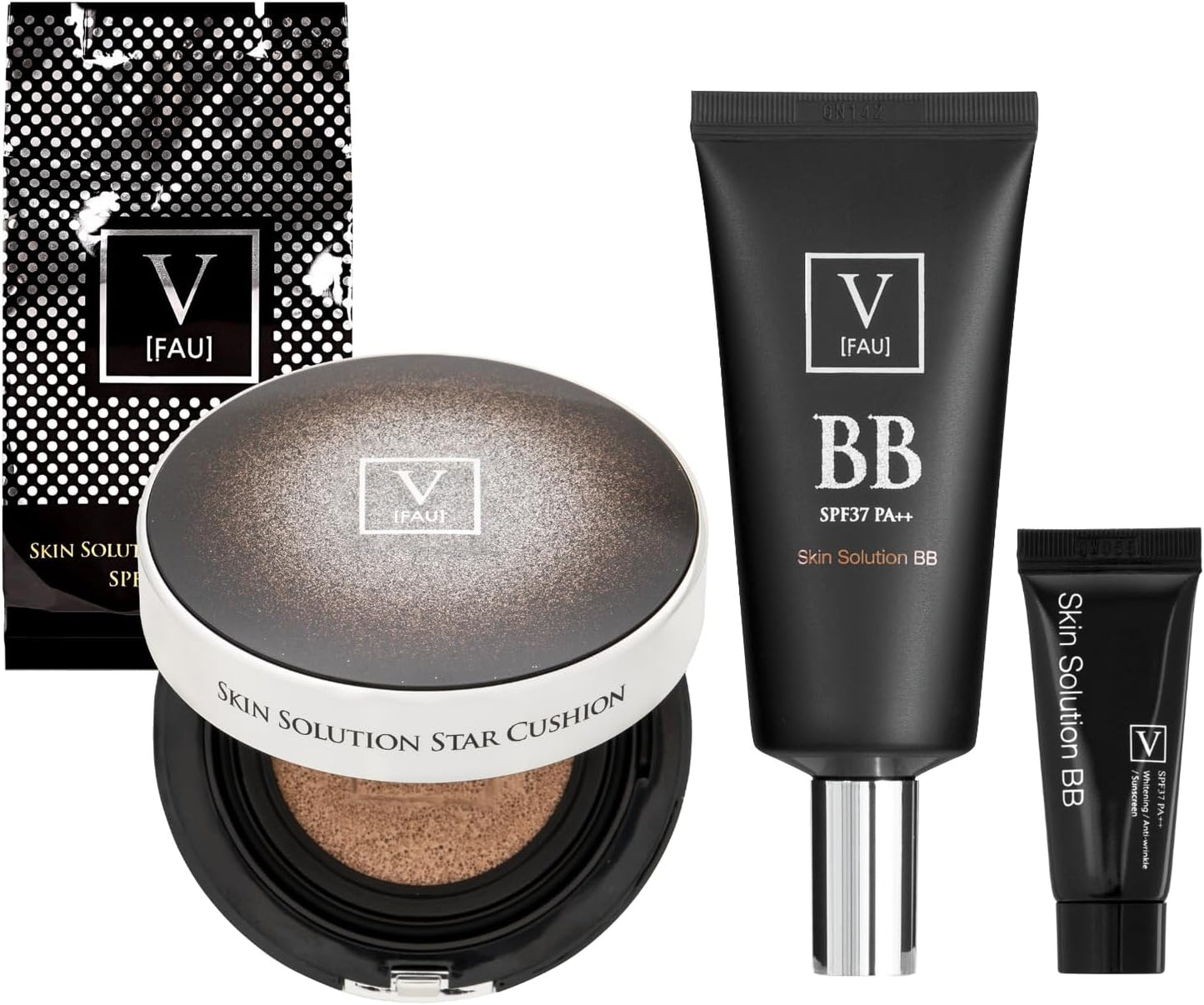 FAU | Skin Solution Star Cushion Foundation This product 0.5 oz (15 g) & Refill 0.5 oz (15 g) + BB Cream 1.8 oz (50 g) Tube Type + (Bonus) BB Cream 0.2 oz (5 g) Set