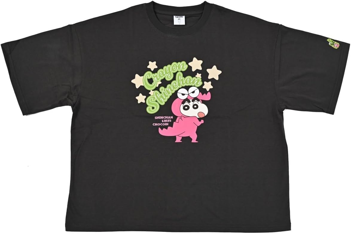 [CRAYON SHINCHAN] Tシャツ 半袖 レディース 婦人 女性 WIDE型 アニメ キャラクター グッズ