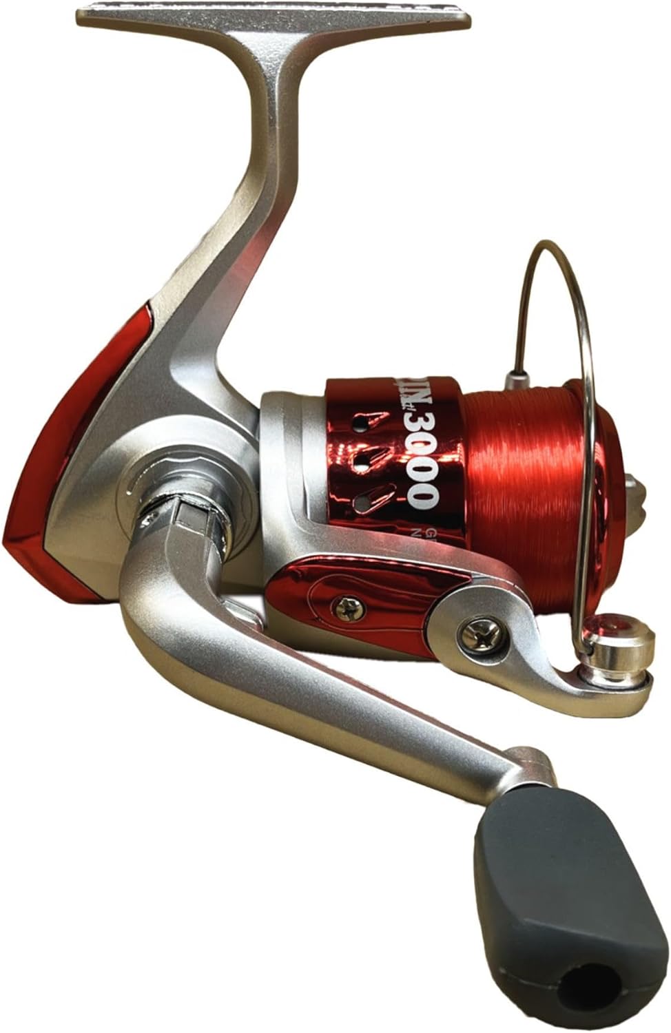 Riseway 3000 Basic Spin Reel with Thread No. 4 - 110 m, Red