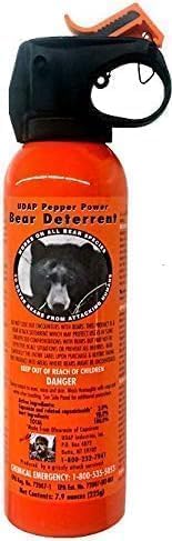 Powerful Bear Spray (EPA Certified) 7.9 oz (225g) UDAP Adopted by the U.S. Forest Service Bear Spray Holster Sold Separately