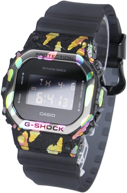 Casio GM-5640GEM-1 Men's 40th Anniversary Adventurer's Stone Watch, Black, Rainbow, Skeleton, Classic