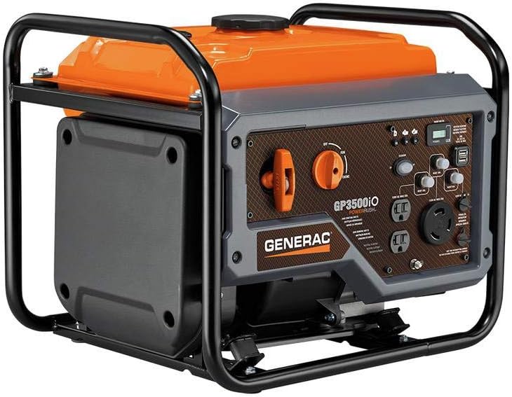 Generac GP3500iO Open Frame RV Ready Inverter Generator - 3500 Starting Watts with PowerRush Technology